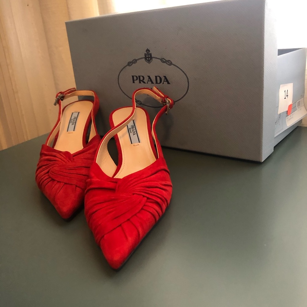 Prada Suede Twist 55mm Slingback Pumps - Picture 9 of 16
